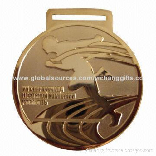Running Medals with Gold, Silver or Copper Plating, for Sports Events, Customized Designs Accepted
